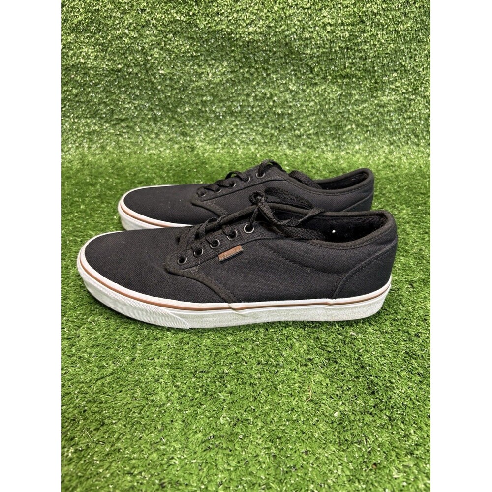 Vans Atwood Mens 8.5 Shoes Black Fabric Lace Up Skateboarding Sneakers Classic